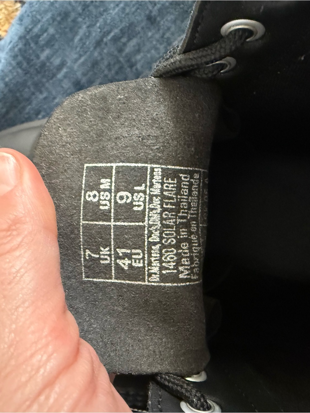 Dr. Martens Black Lace-Up Boots with White Stitching - Picture 4 of 5